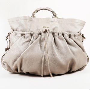 Escada Gray Leather Satchel Bag